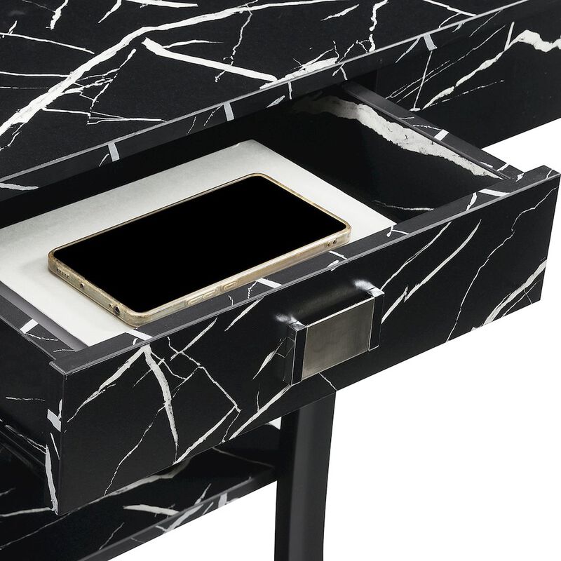 Convenience Concepts Newport 1 Drawer Harri Console Table with Shelves