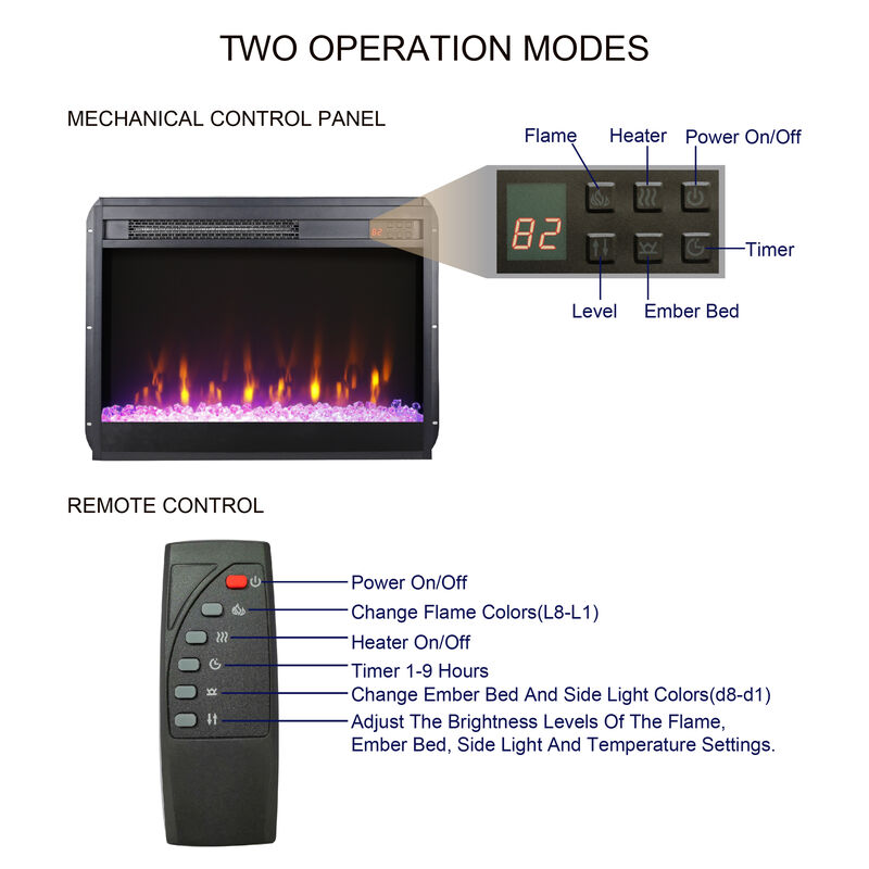 Streamdale 60" Electric Media Stand with LED Lights