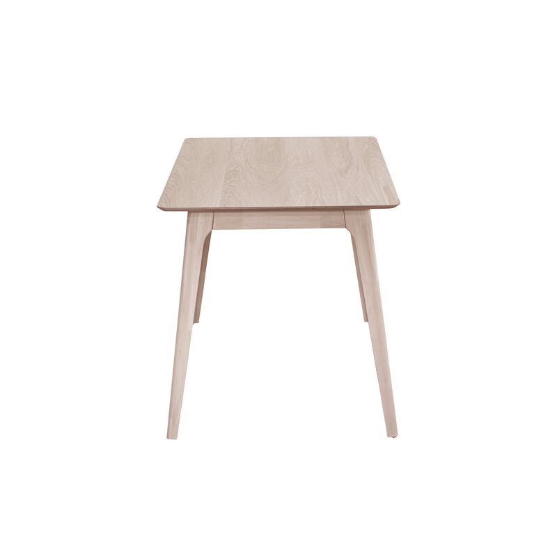 Scar Counter Height Table with Tapered Legs, Whitewashed Wood 59 Inch - Benzara