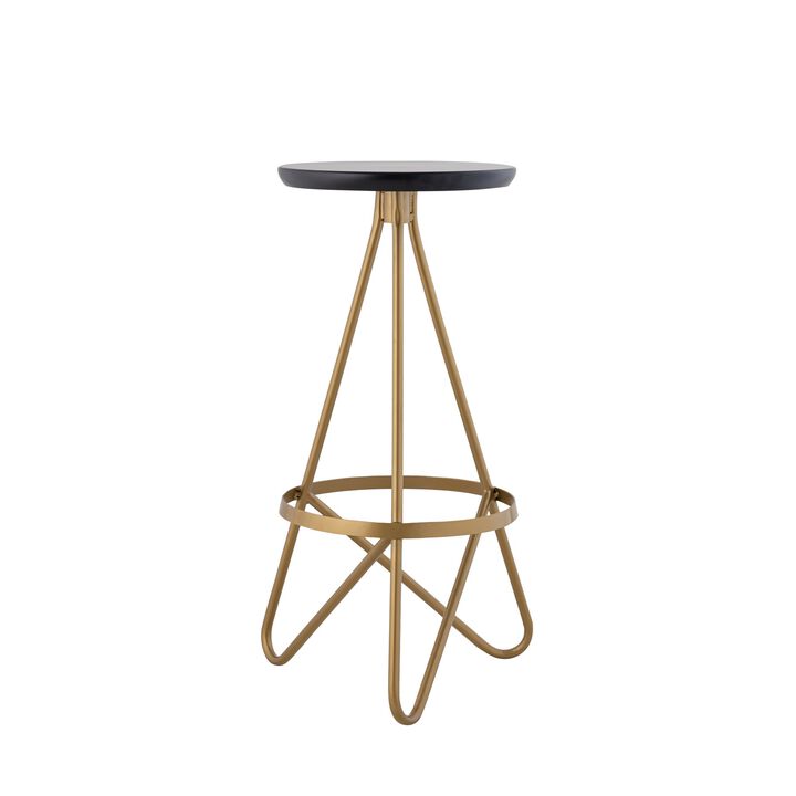 Spiroa 30" Modern Industrial Metal Backless Circular Bar Stool