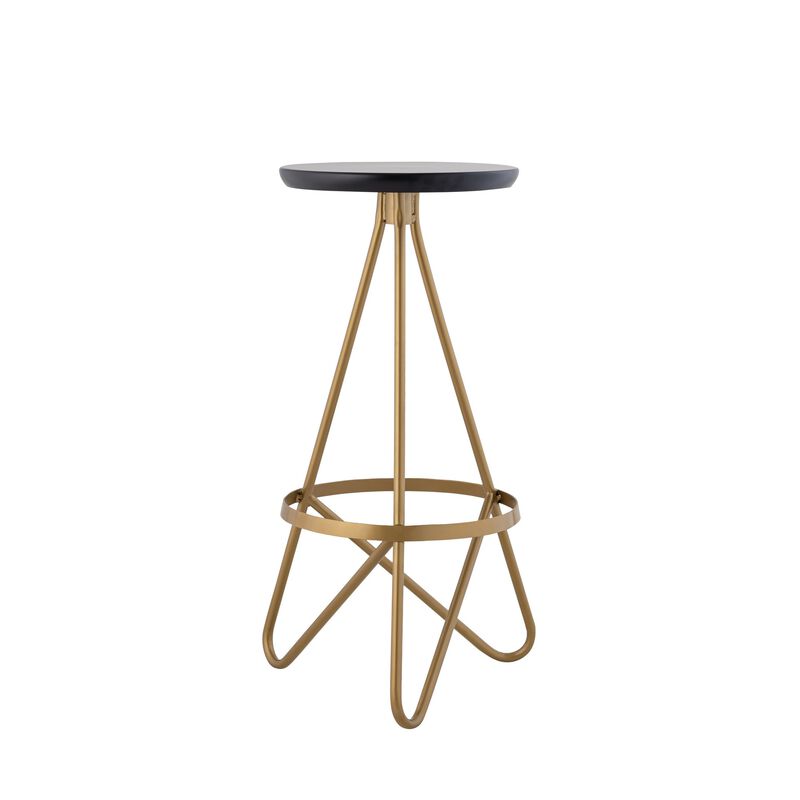 Spiroa 30" Modern Industrial Metal Backless Circular Bar Stool