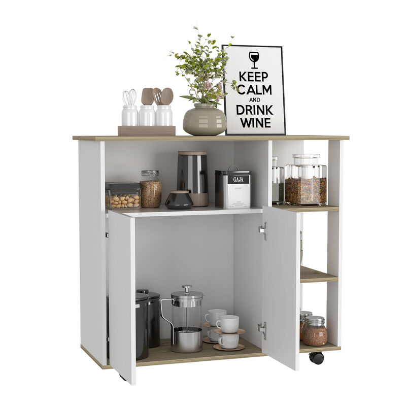 Kitchen Island Kamkacht, Kitchen, Light Oak / White