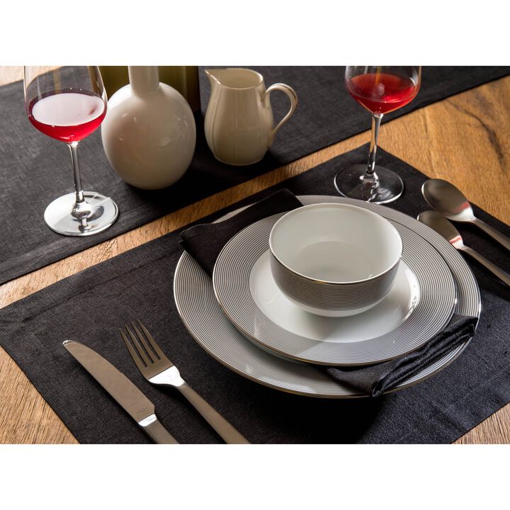 Solino Home 100% Pure Linen Placemats 14 x 19 Inch Set of 6 | Fete