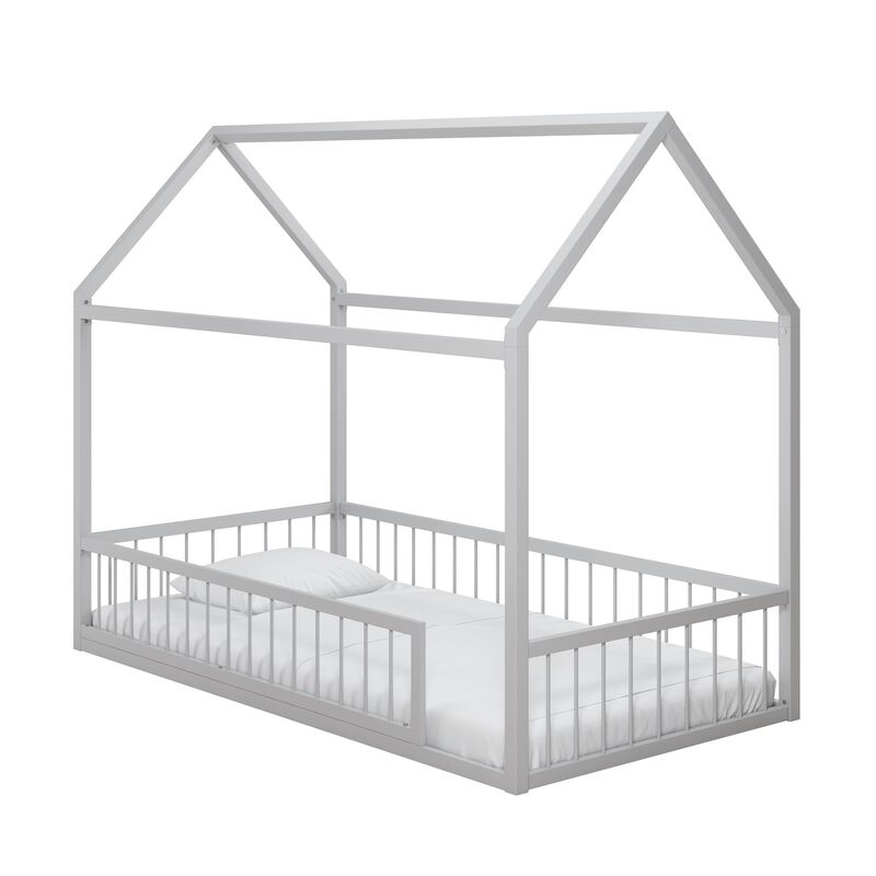 Little Seeds Skyler Metal House Bed with Rail