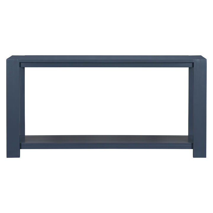 Merax Minimalist Console Table with Bottom Shelf