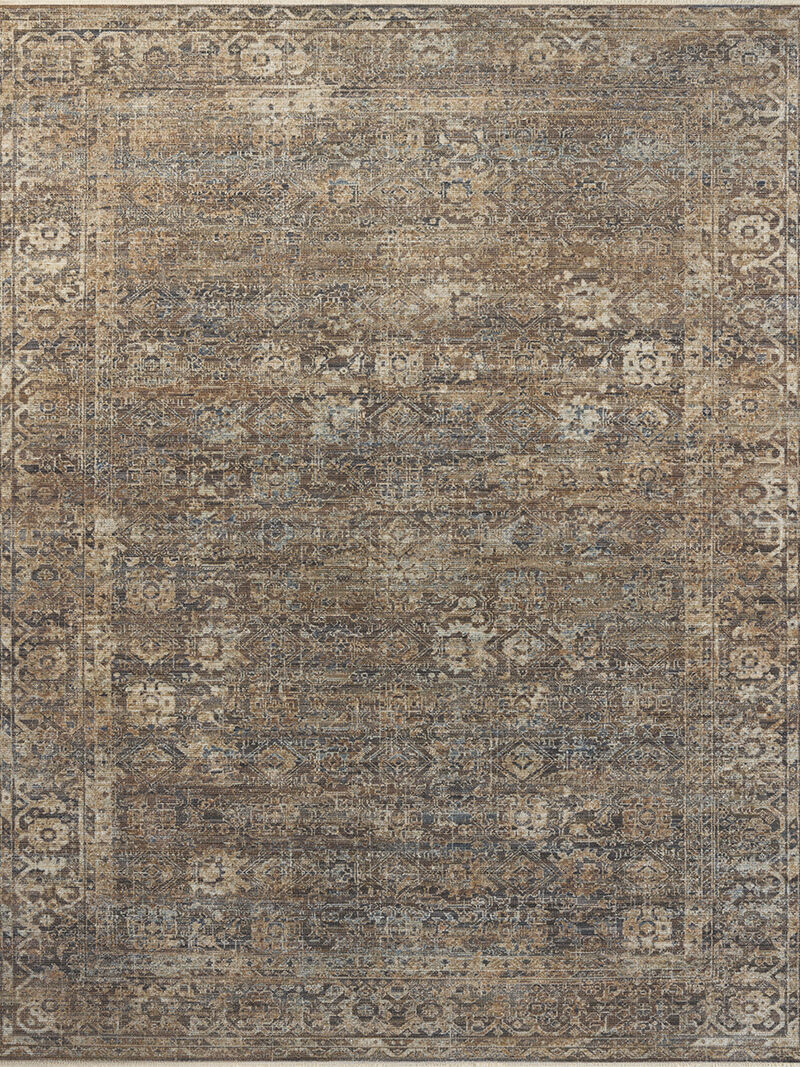 Heritage HER-07 Mocha / Denim 18" x 18" Sample Rug by Patent Pending