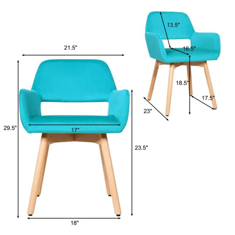 Hivvago Set of 2 Modern Accent Armchairs