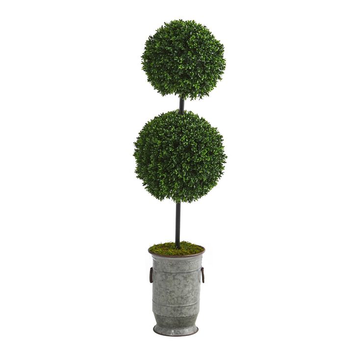 Nearly Natural 50-in Boxwood Tree in Planter UV Resistant (Indoor/Outdoor) Nearly Natural 50-in Boxwood Tree in Planter UV Resistant (Indoor/Outdoor)