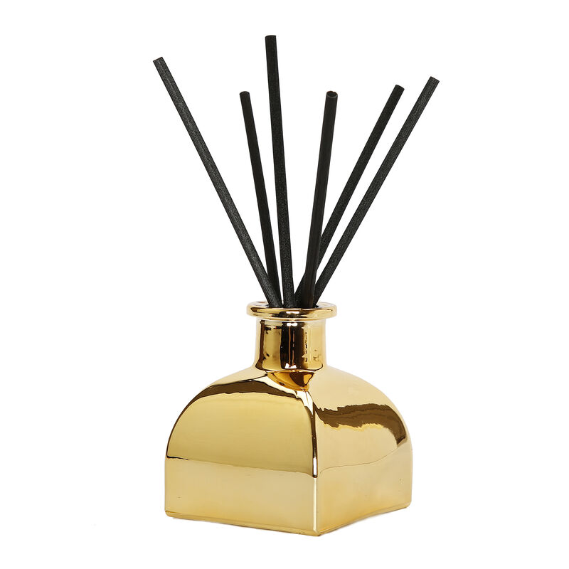 Square Gold Reed Diffuser - "Iris & Rose"