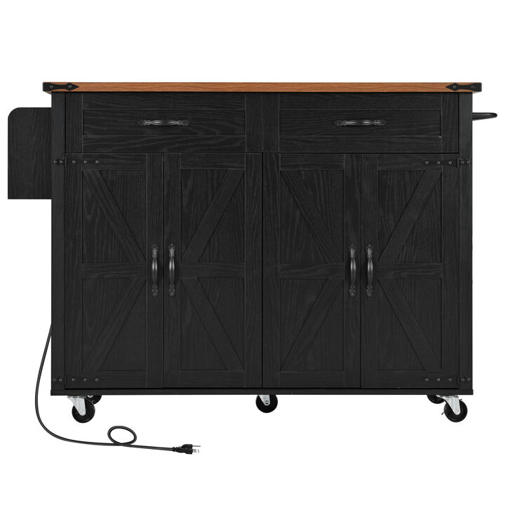 Merax Kitchen Storage Island with Drop Leaf