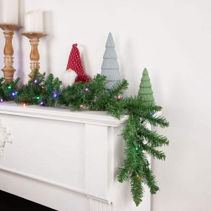 9' x 12" Pre-Lit Winona Fir Artificial Christmas Garland  Multi LED Lights