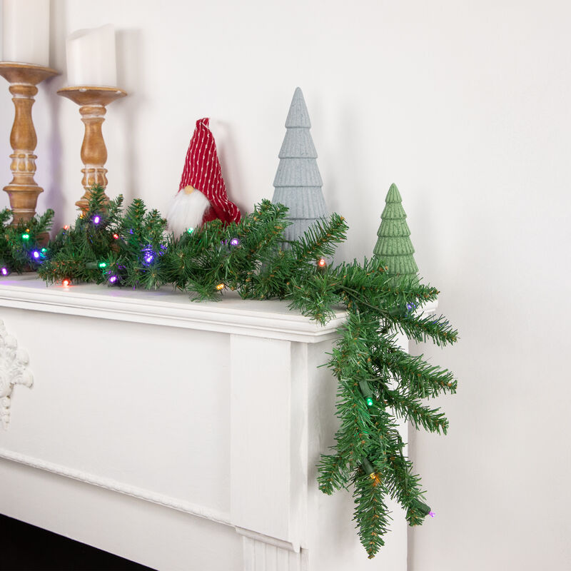9' x 12" Pre-Lit Winona Fir Artificial Christmas Garland  Multi LED Lights