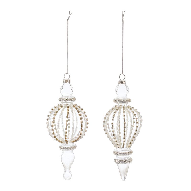 Drop Ornament (Set of 6) 7.25"H Glass