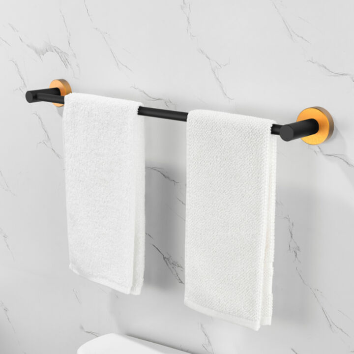 6-Piece Bathroom Hardware Set Thick Space Aluminum Towel Bar Set