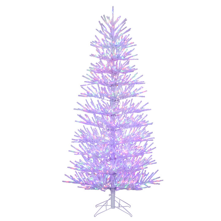 Artificial Pre-lit Christmas Tree Hinged Xmas Tree with Coral-like Branch Tips