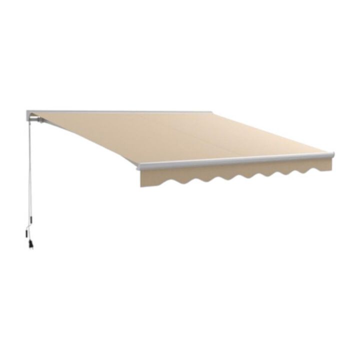 Electric Patio Awning Adjustable Retractable Canopy for Deck or Balcony