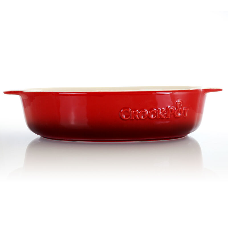Crock Pot 2.5 Quart Red Stoneware Bake Pan