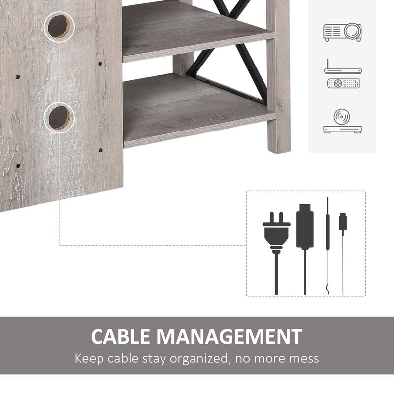 Entertainment Hub: Console TV Stand for 60" TV with Cable Management