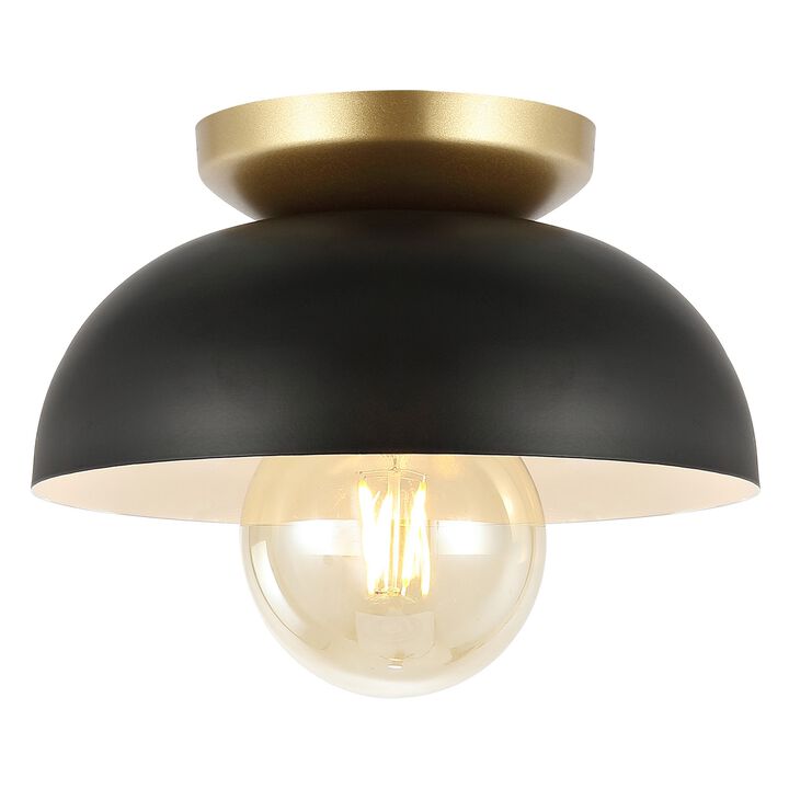 Paulina Classic Industrial Iron LED Flush Mount