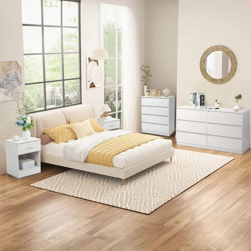6-Drawer Double Dresser, Wide Storage Cabinet for Bedroom & Living Room