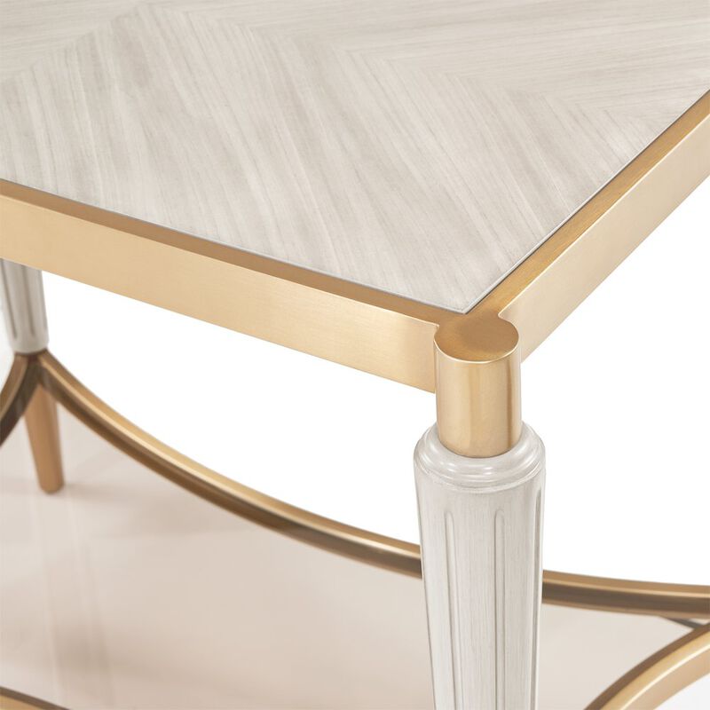 Michael Amini St. Charles End Table - Dove Gray