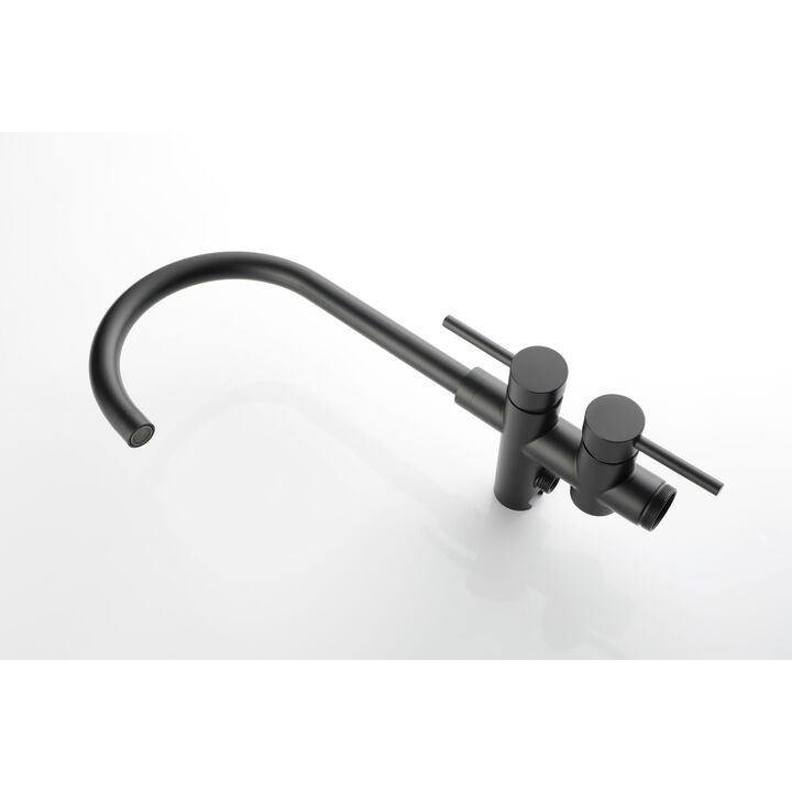 Mount Bathtub Faucet Freestanding Tub Filler Standing High Flow Shower Faucets
