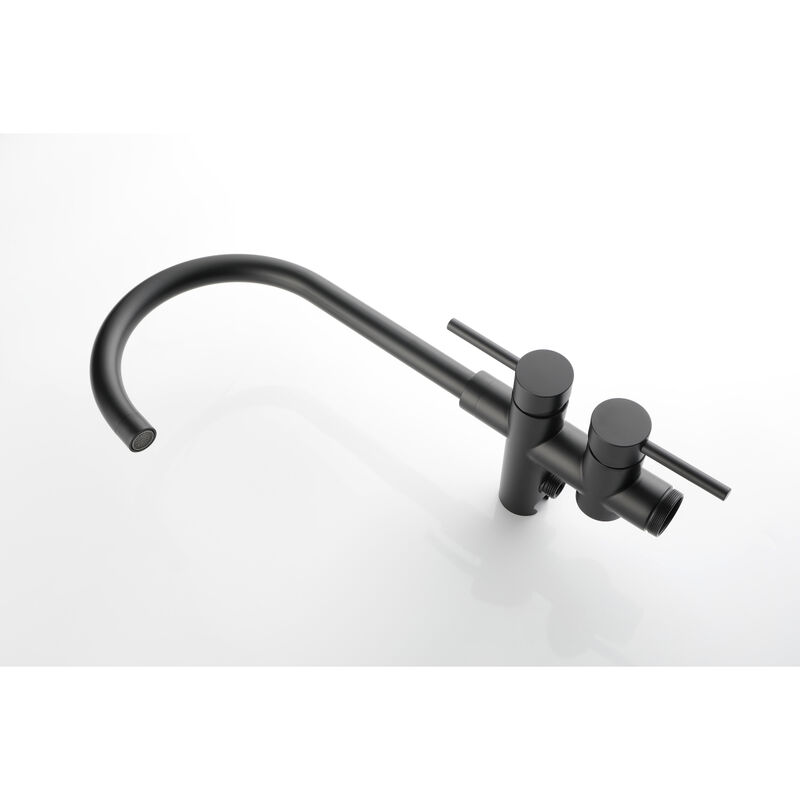 Mount Bathtub Faucet Freestanding Tub Filler Standing High Flow Shower Faucets