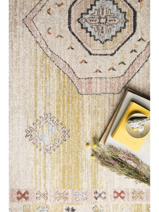 Graham GRA04 Antique Ivory/Multi 18" x 18" Sample Rug