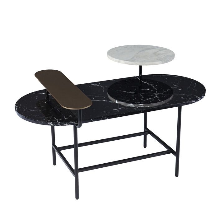 Lexi Marble Cocktail Table with Storage