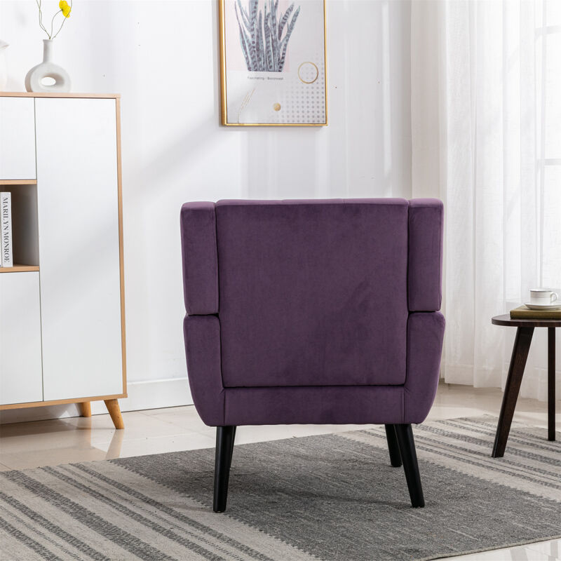 Modern Soft Velvet Material Ergonomics Accent Chair Living Room Chair Bedroom Chair Home Chair