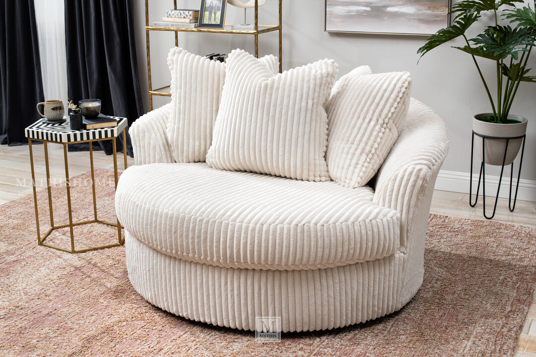 Lindyn Oversized Swivel Accent Chair