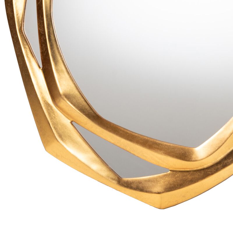 Baxton Studio Halen Antique Goldleaf Accent Wall Mirror