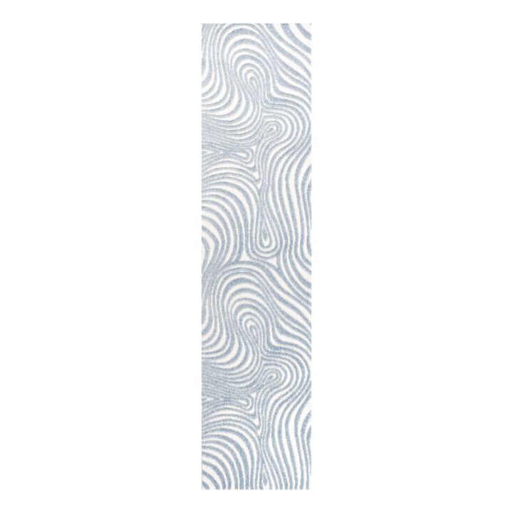 Maribo High-Low Abstract Groovy Striped Indoor/Outdoor Area Rug