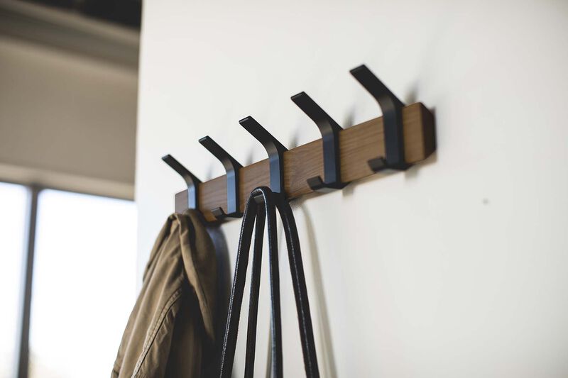 Wall-Mounted Coat Hanger - Steel & Wood