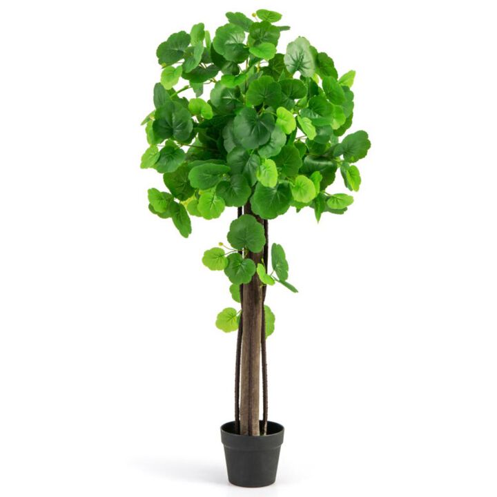 Hivvago 44 Inch Artificial Crabapple Tree with Adjustable Branches for Decor