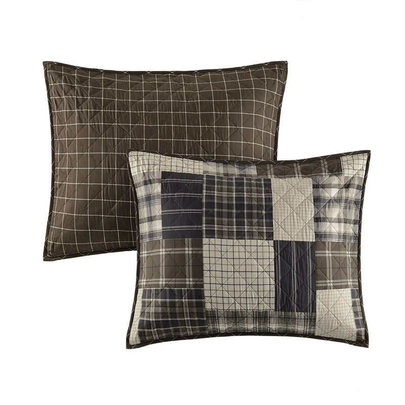 Gracie Mills Otha 3 Peice Plaid Reversible Quilt Set