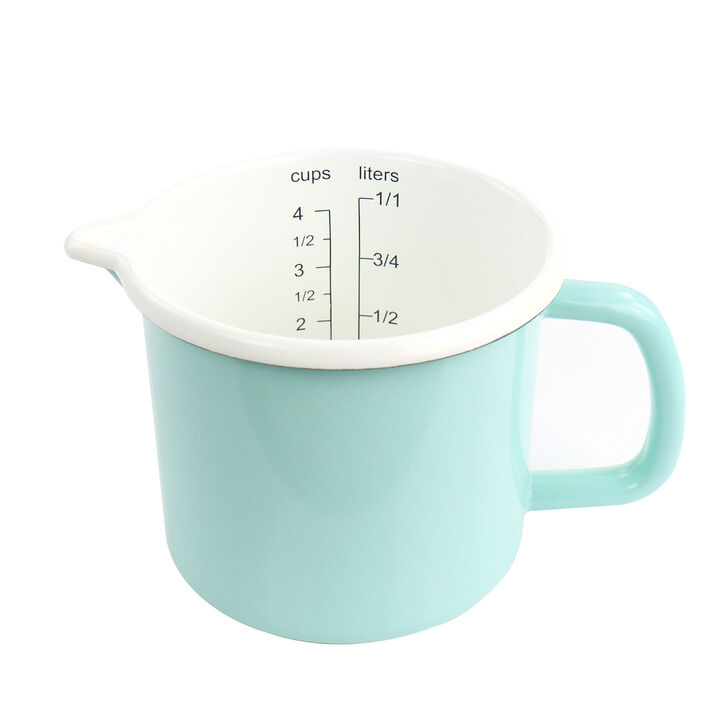 Martha Stewart Enamel on Steel Measuring Cup in Turquoise