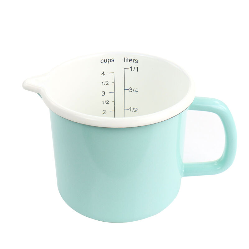 Martha Stewart Enamel on Steel Measuring Cup in Turquoise