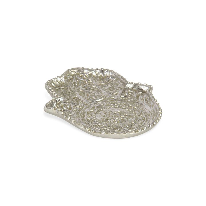 Hamsa Hand Inspired Silver Table Decor