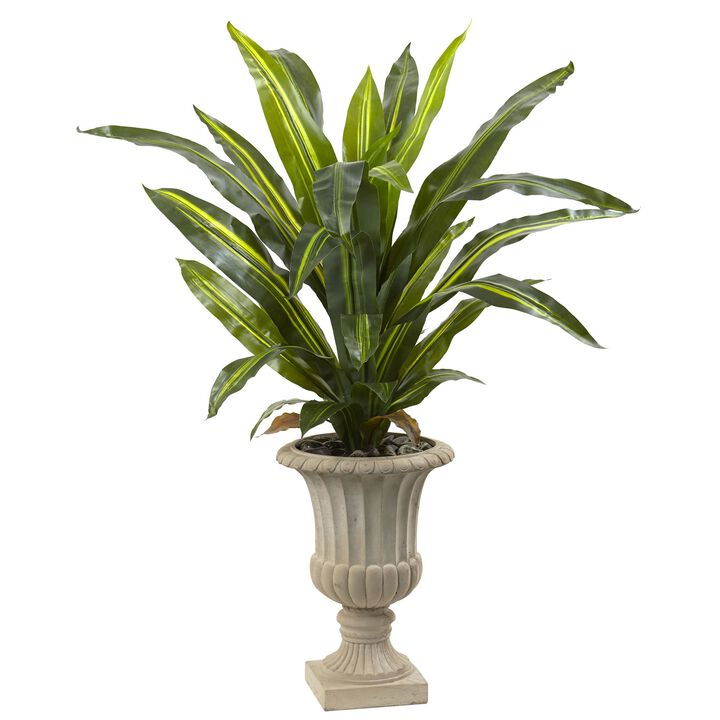 Hivvago 5" Dracaena Plant with Urn (Real Touch)