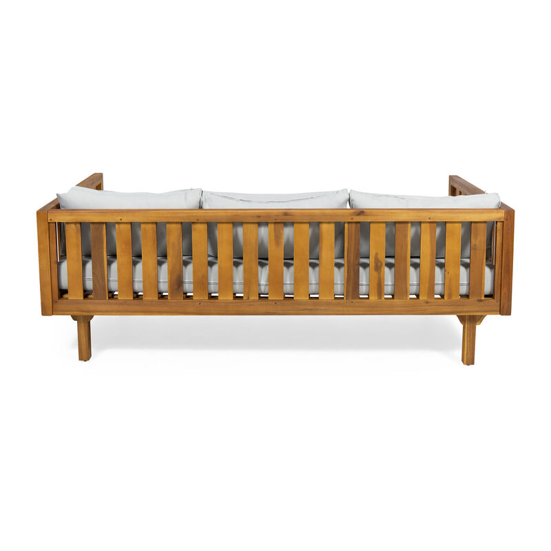 Merax Outdoor Wood Frame 3 Seats Sofa