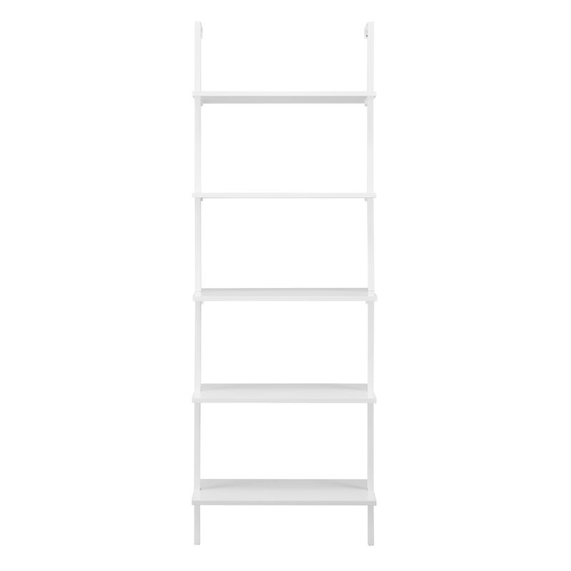 Everett 5-Tier Open Display Stand Wall Mount Modern Metal Frame Ladder Shelf