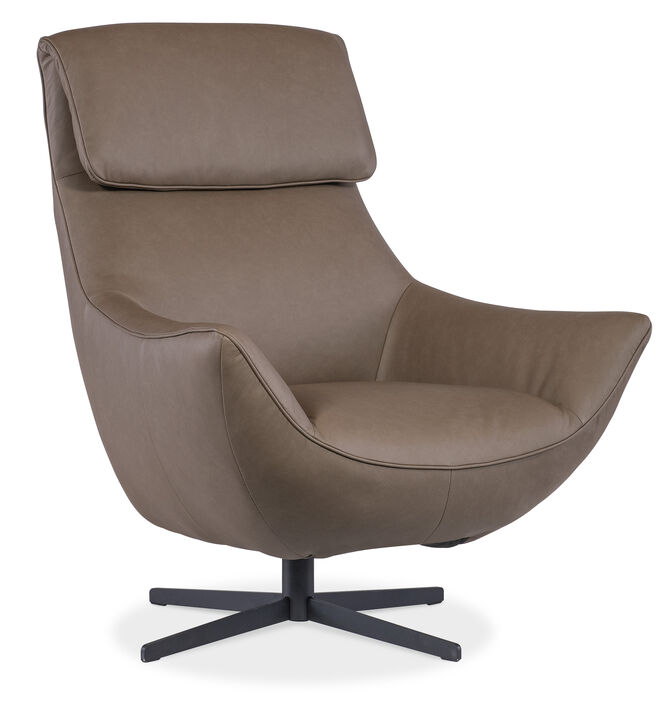 Hughes Brown Swivel Chair