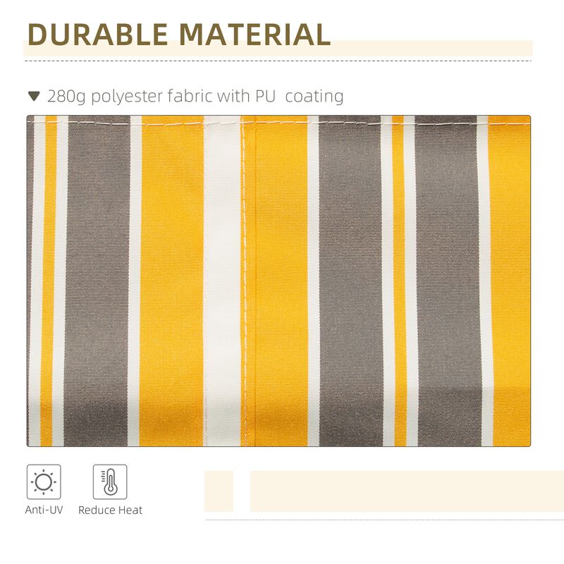 Yellow/Grey Patio Cover: 12'x10' Manual Retractable Sunshade