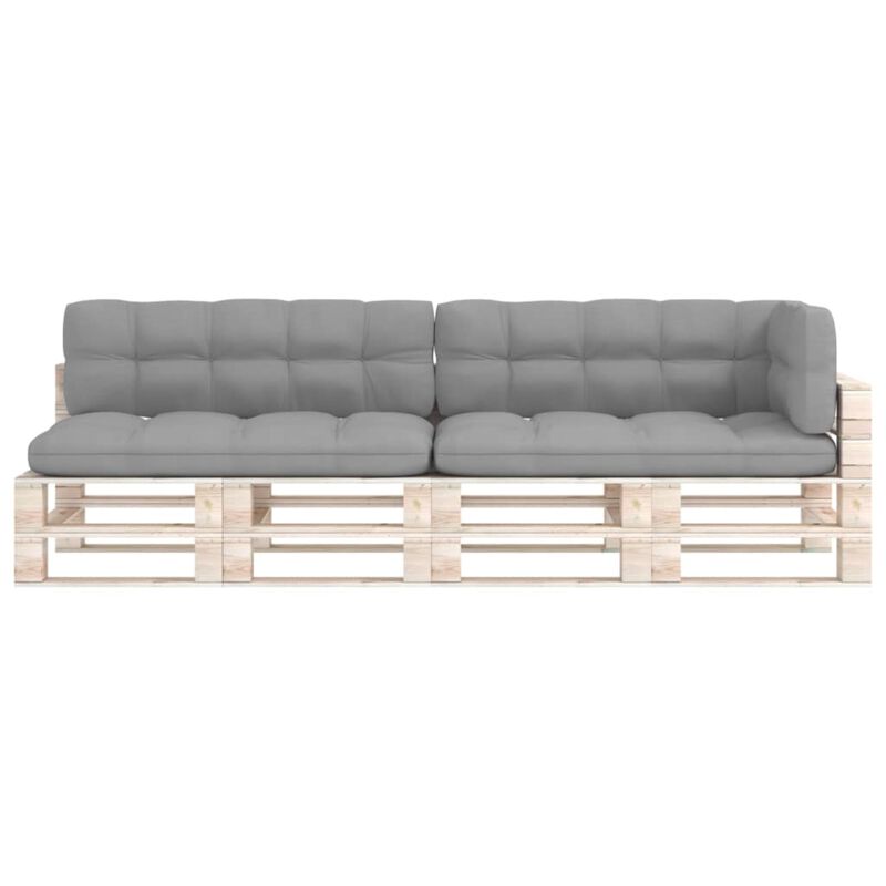 vidaXL Pallet Sofa Cushions 5 pcs Gray