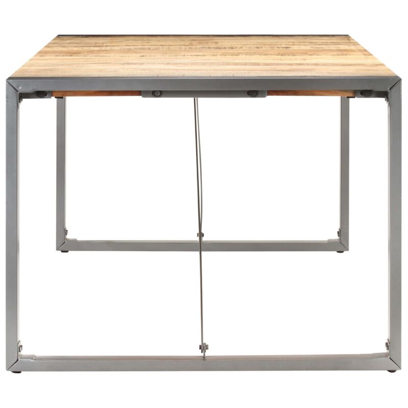 vidaXL Dining Table 70.9"x35.4"x29.5" Solid Rough Mango Wood