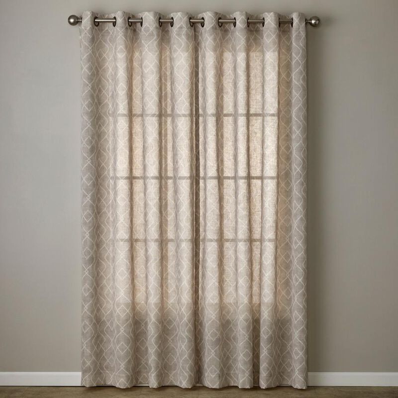 SKL Home By Saturday Knight Ltd Chainlink Window Curtain Panel - 52X63", Linen