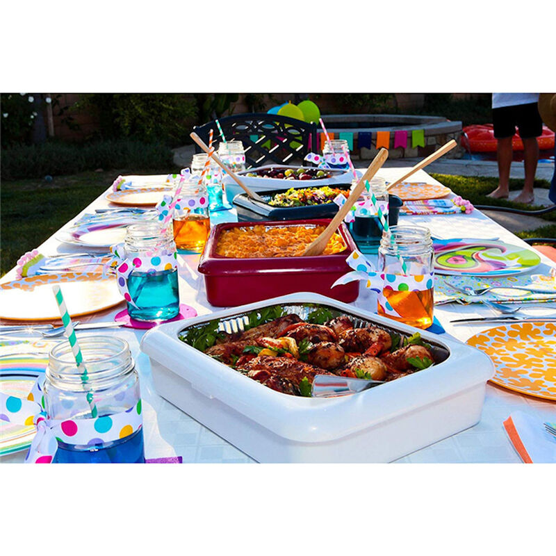 UBER PARTY PANS - 9"X13" TO GO CASSEROLE FOIL PAN CARRIER 2 IN 1 BLACK