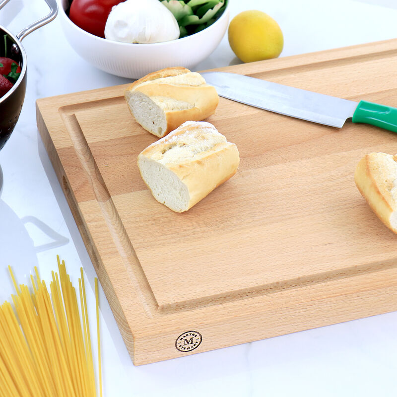 Martha Stewart 18 Inch x 12 Inch Reversible Rectangle Beech Wood Cutting Board