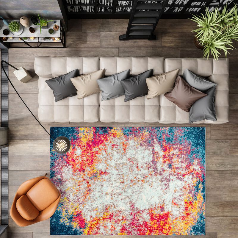 Contemporary Pop Modern Abstract Area Rug